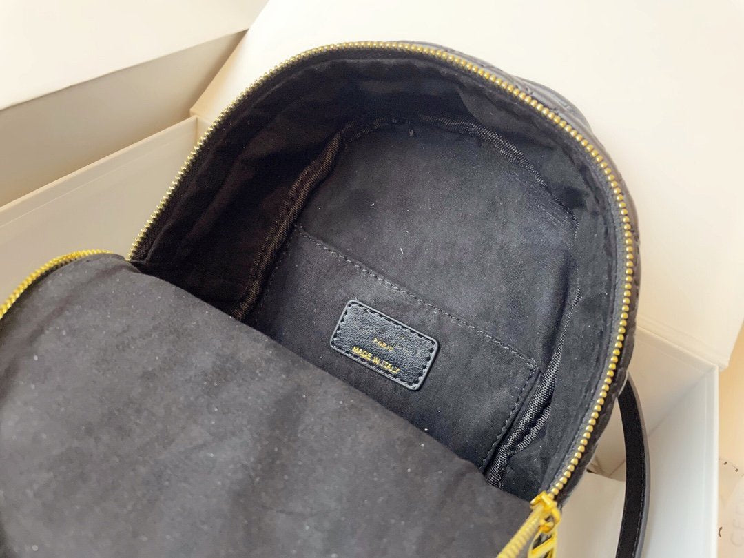 DIOR SMALL BACKPACK BLACK CANNAGE LAMBSKIN