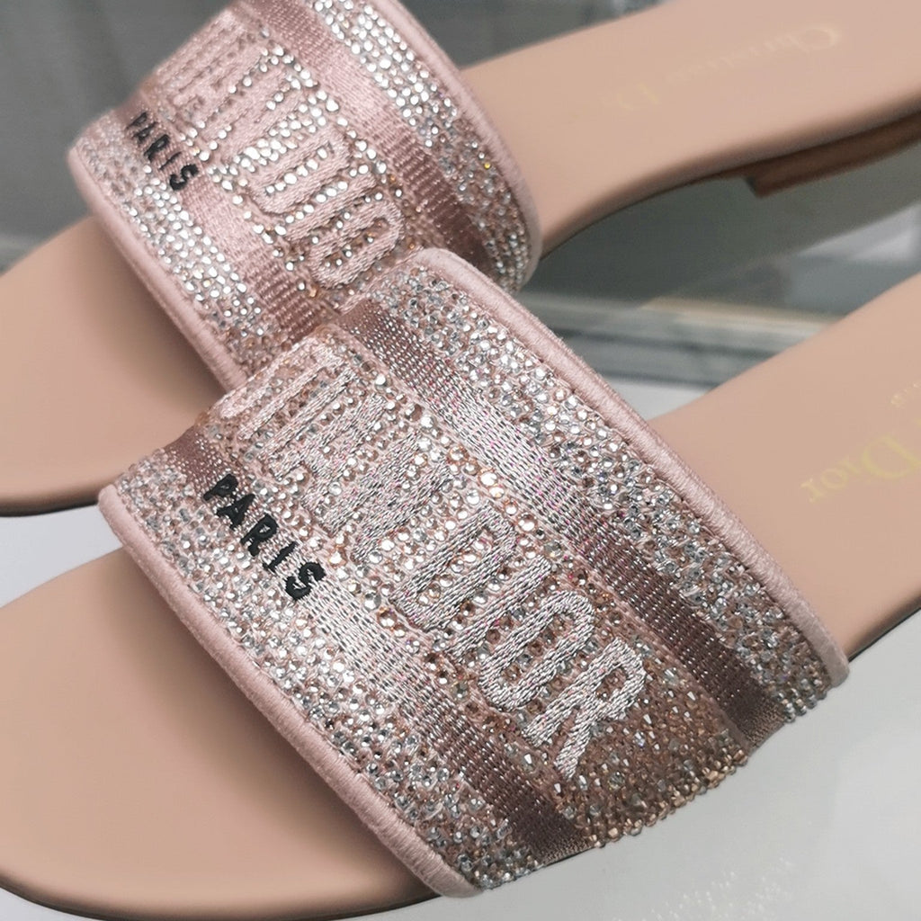 DIOR CD Mule Dway Slide 10mm Multi-motifs Style 23