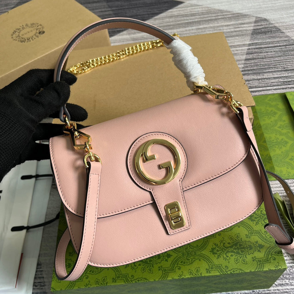 GUCCI BLONDIE 23 TOP-HANDLE BAG LIGHT PINK CALFSKIN
