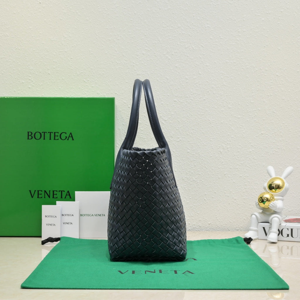 BOTTEGA VENETA Large Cabat 45cm Navy Blue Lambskin Ghw