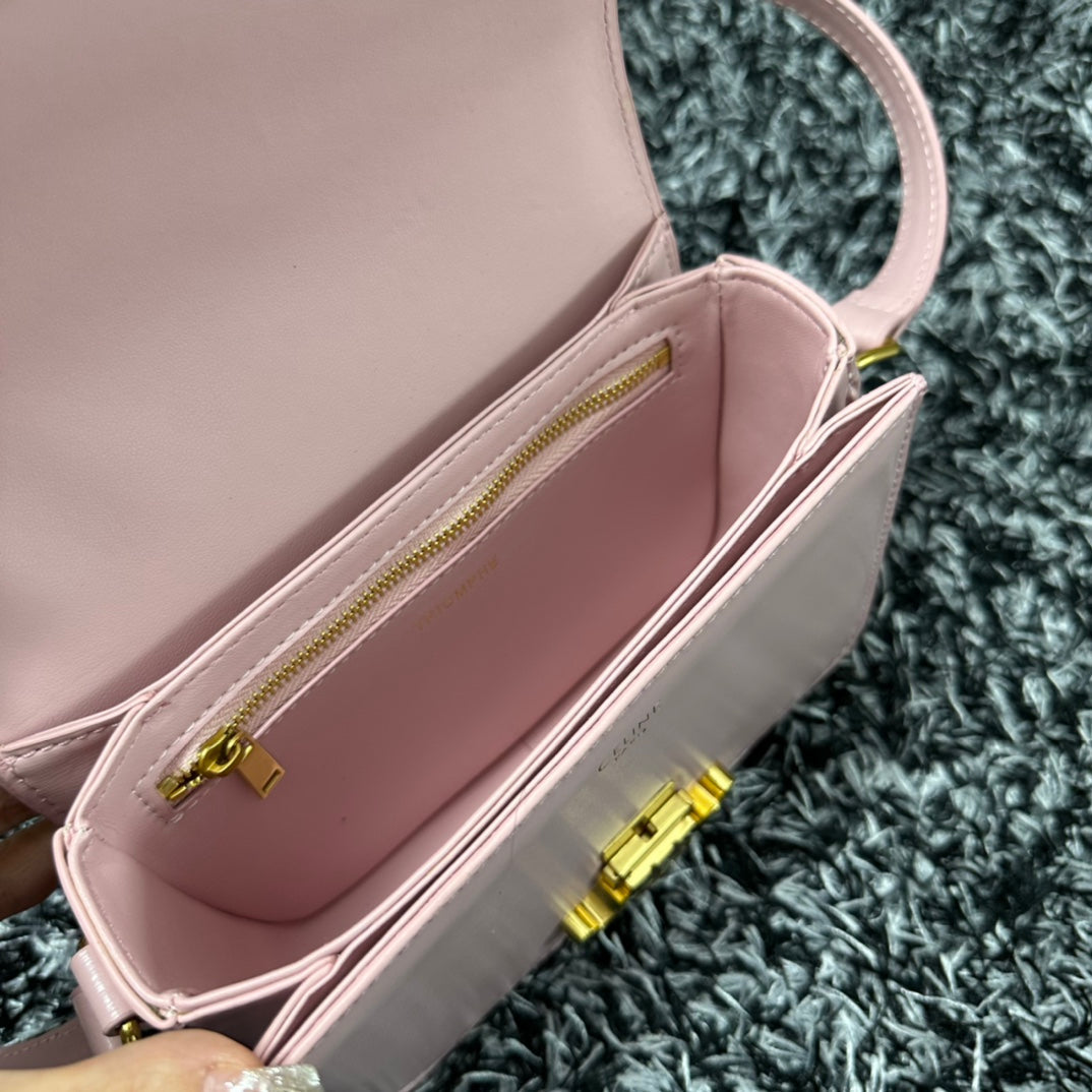 CELINE TRIOMPHE TEEN 18 PINK PASTEL COWHIDE LEATHER