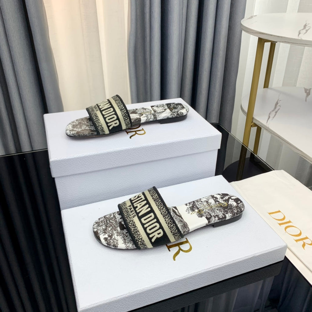 DIOR CD Mule Dway Slide 10mm Multi-motifs Style 55