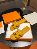HERMES 0RAN SANDAL Leather Medallion