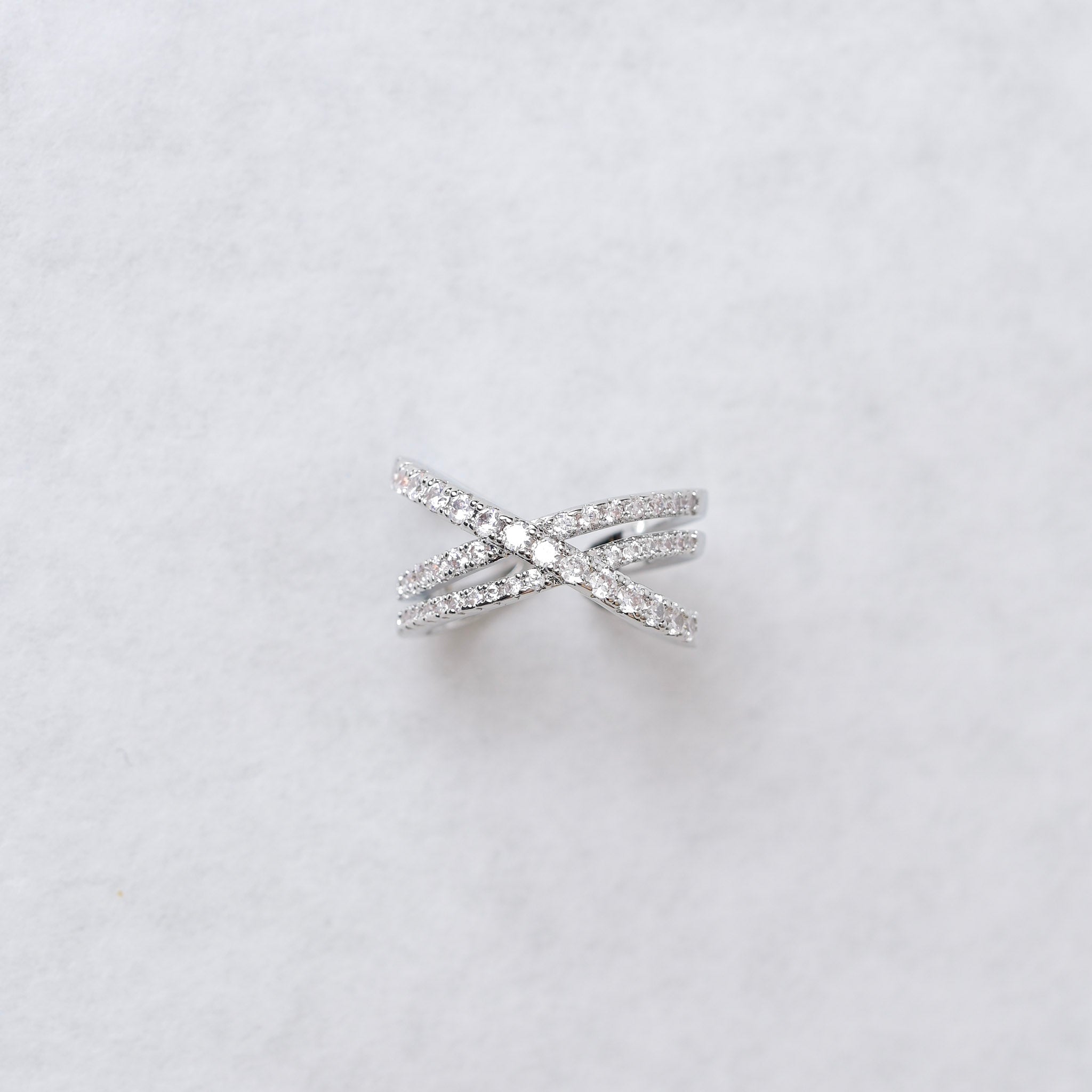 Silver Crystal Ring