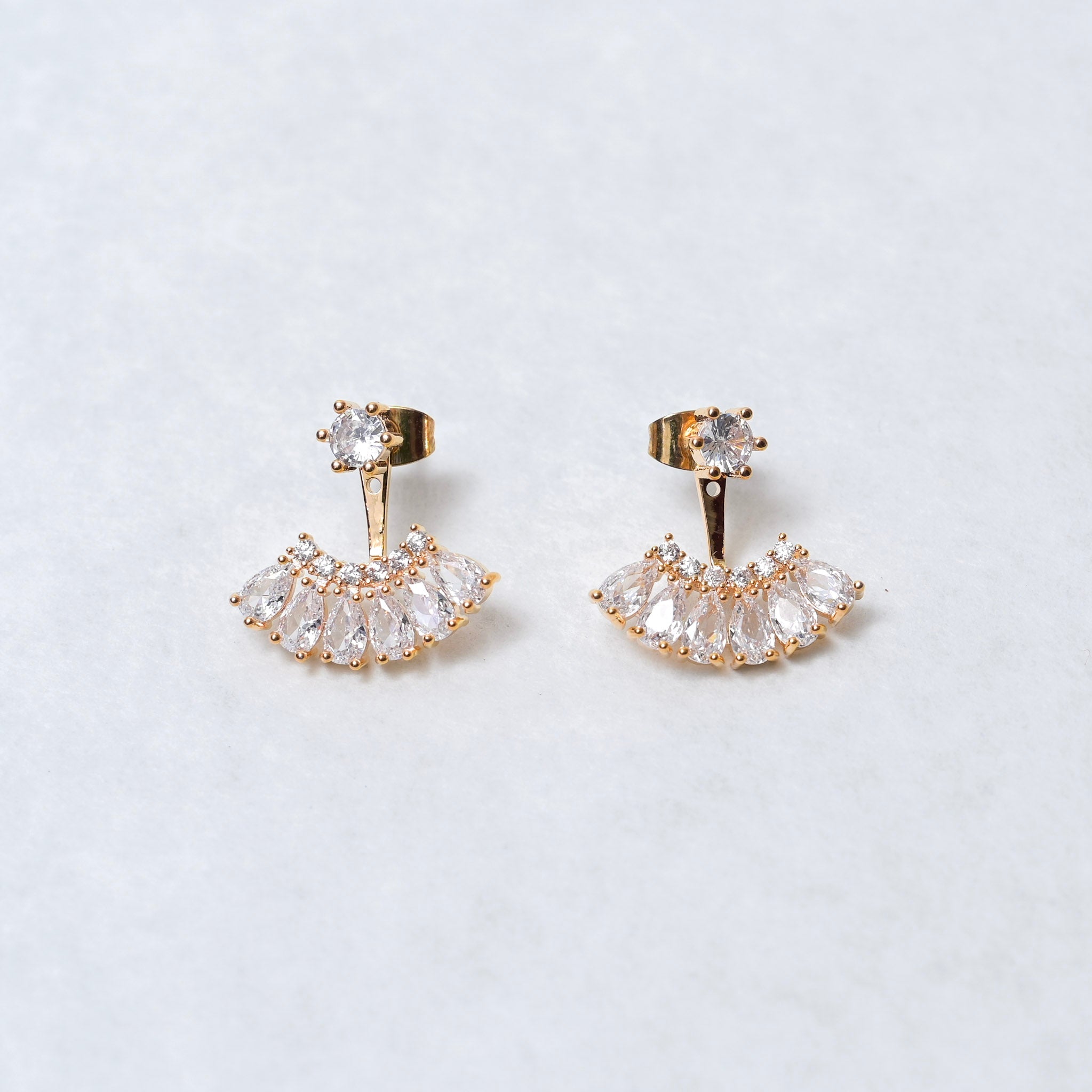 Gold Fan Earrings
