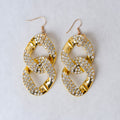 Large Studded Chain Earrings