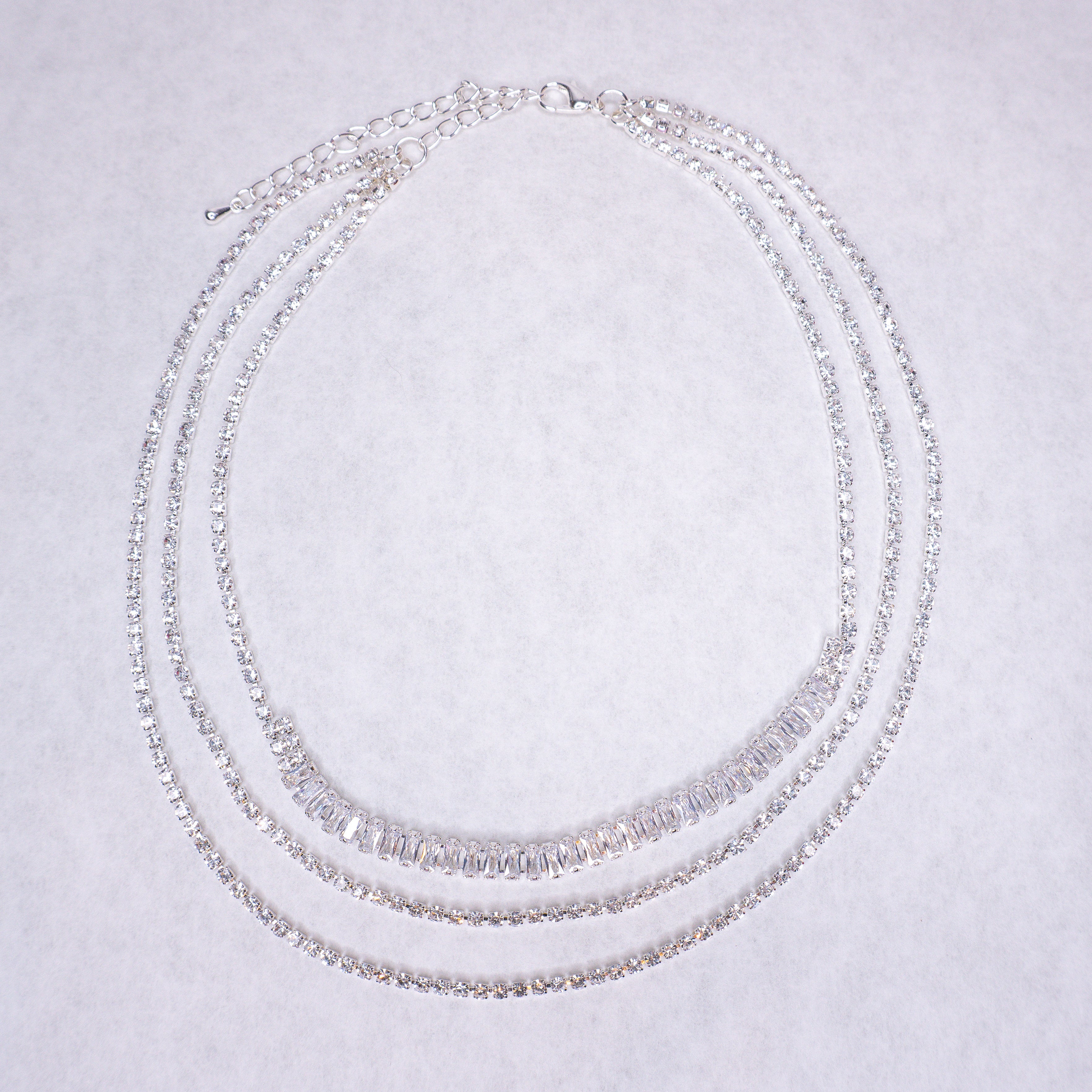 Silver Layered Choker