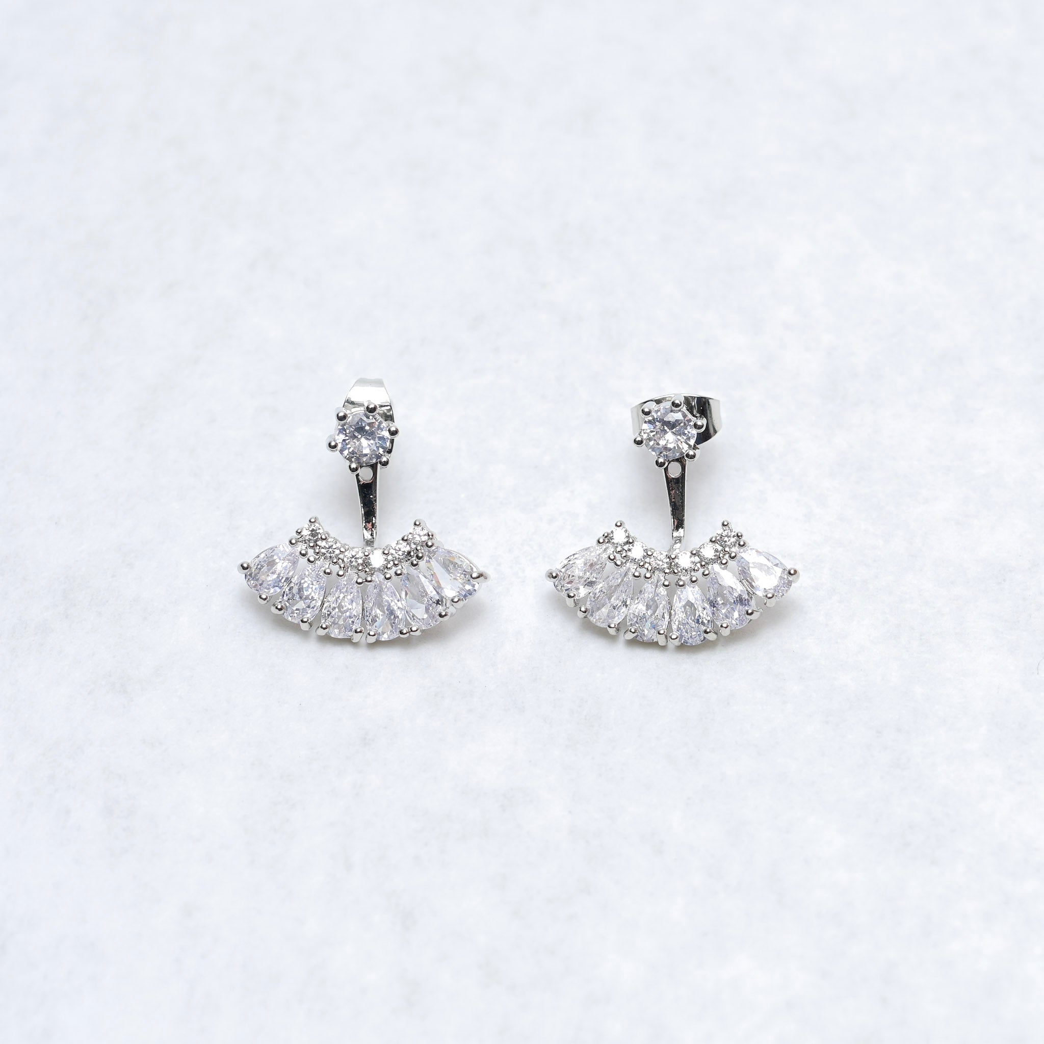 Silver Fan Earrings
