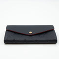 LOUIS VUITTON LV SARAH WALLET MONOGRAM EMPREINTE LEATHER 19CM BLACK RED