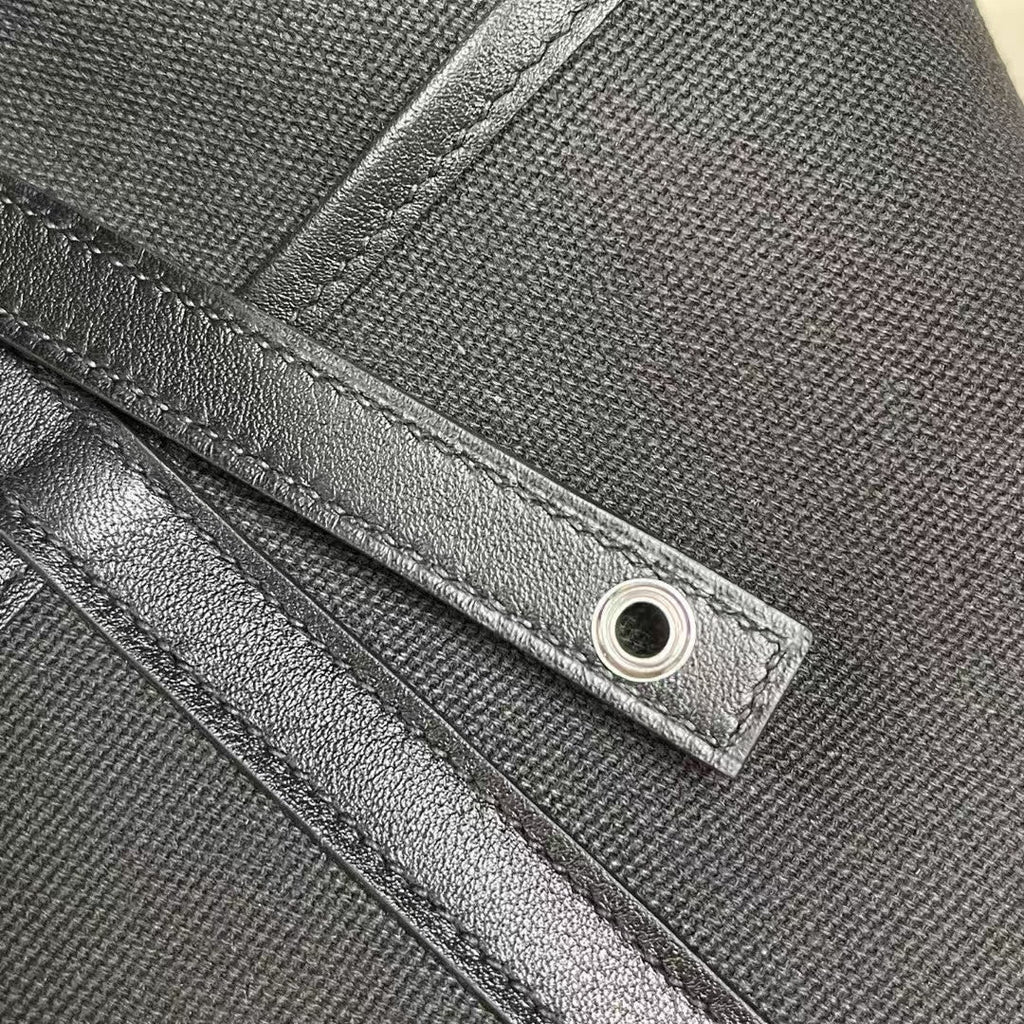 HERMES CARGO PICOTIN BAG 18 IN BLACK TOGO GOLD HARDWARE