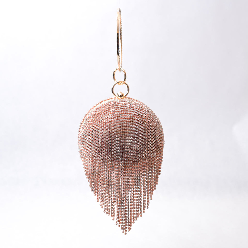 Round Rhinestone Clutch