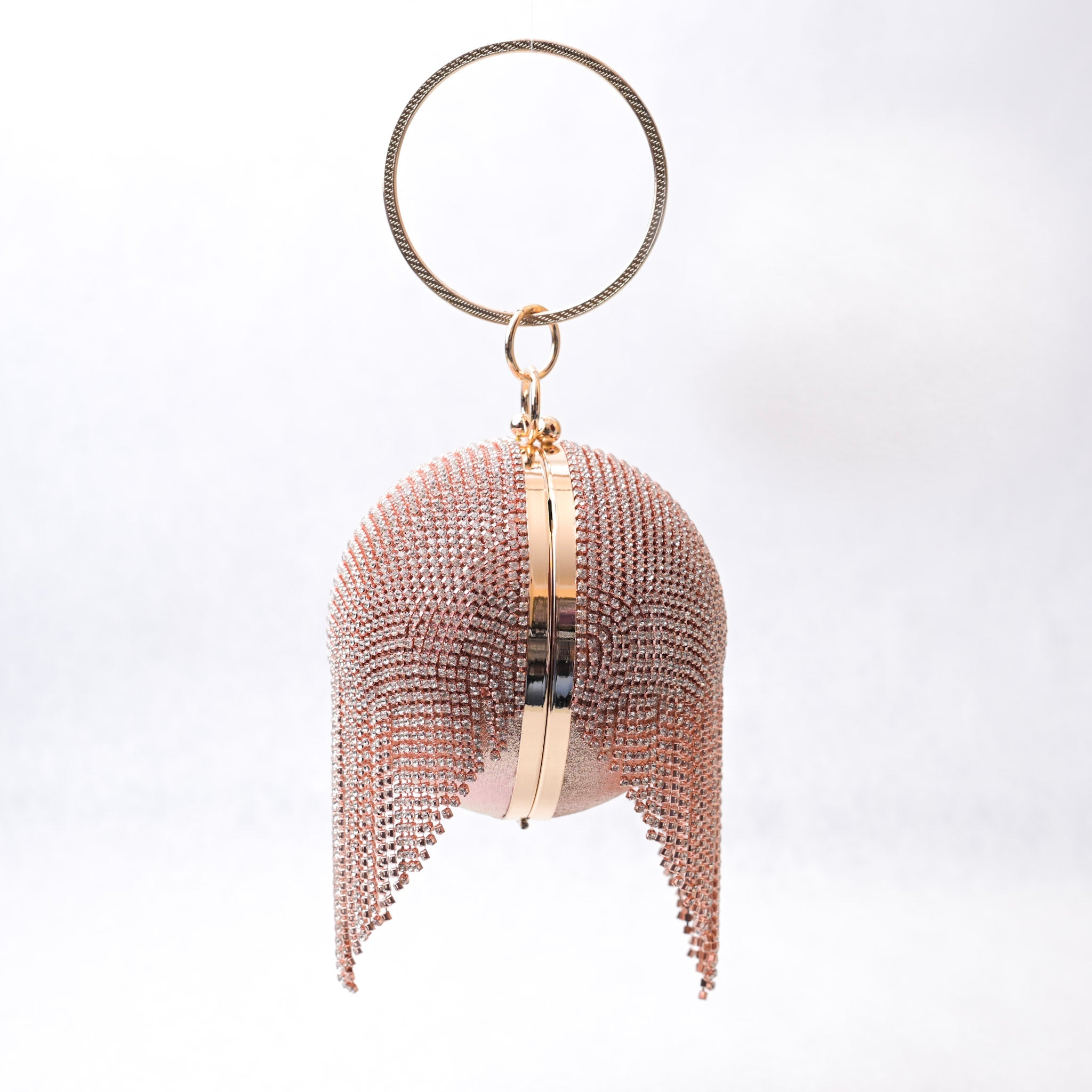 Round Rhinestone Clutch