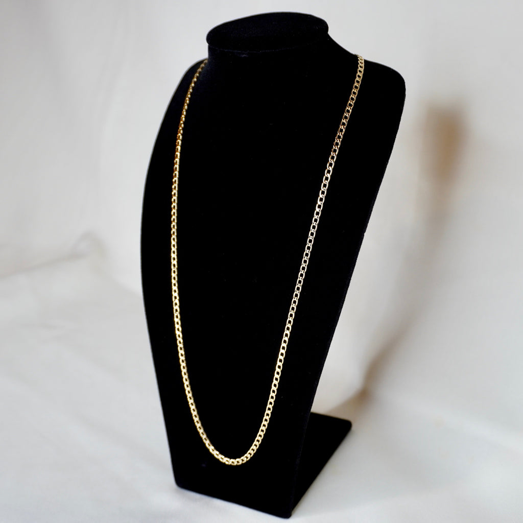 Unisex 14k Gold Dipped Brazilian 24" Figaro Necklace