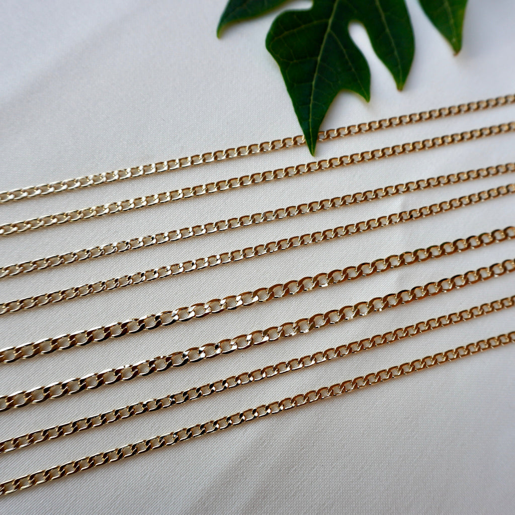 Unisex 14k Gold Dipped Brazilian 24" Figaro Necklace