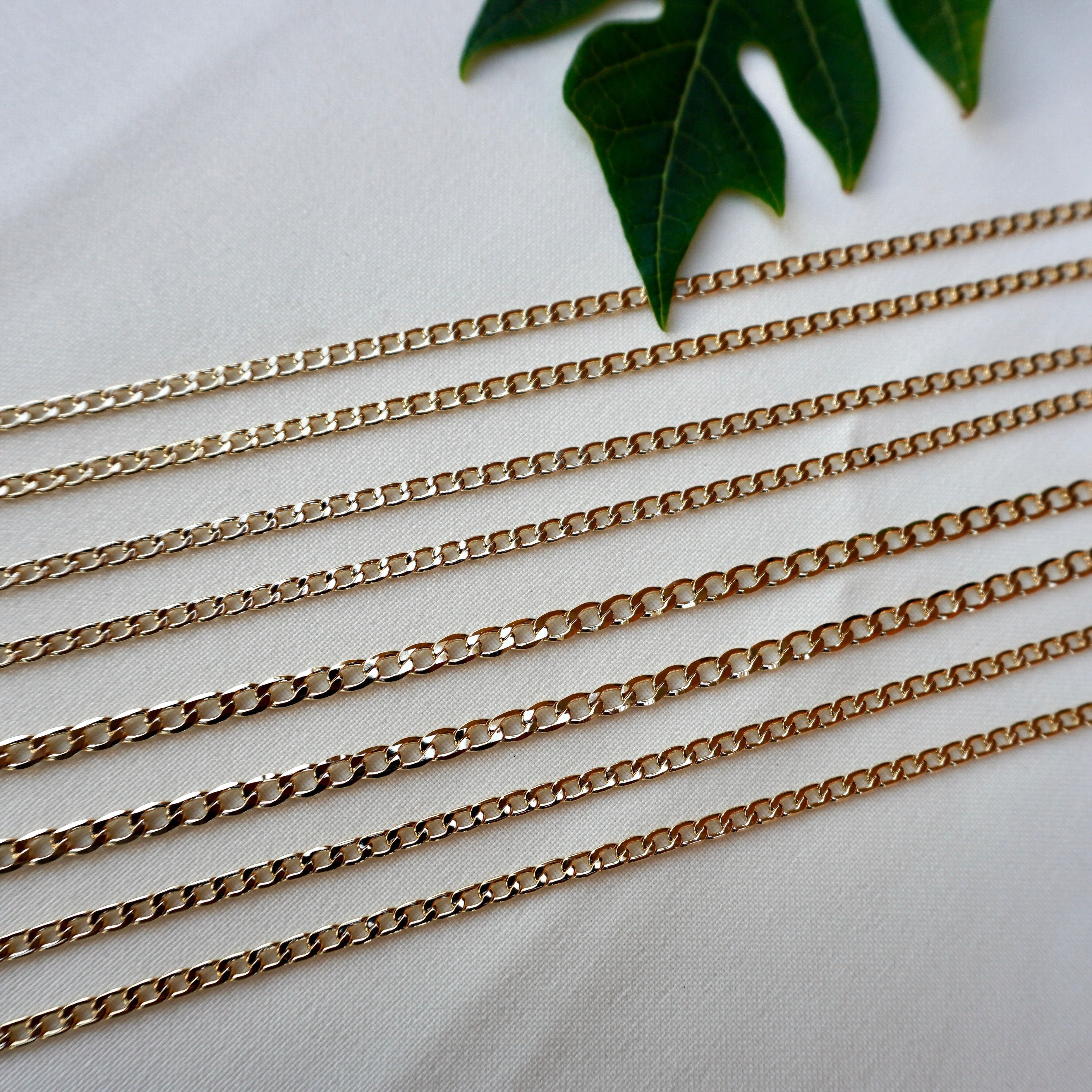 Unisex 14k Gold Dipped Brazilian 24" Figaro Necklace