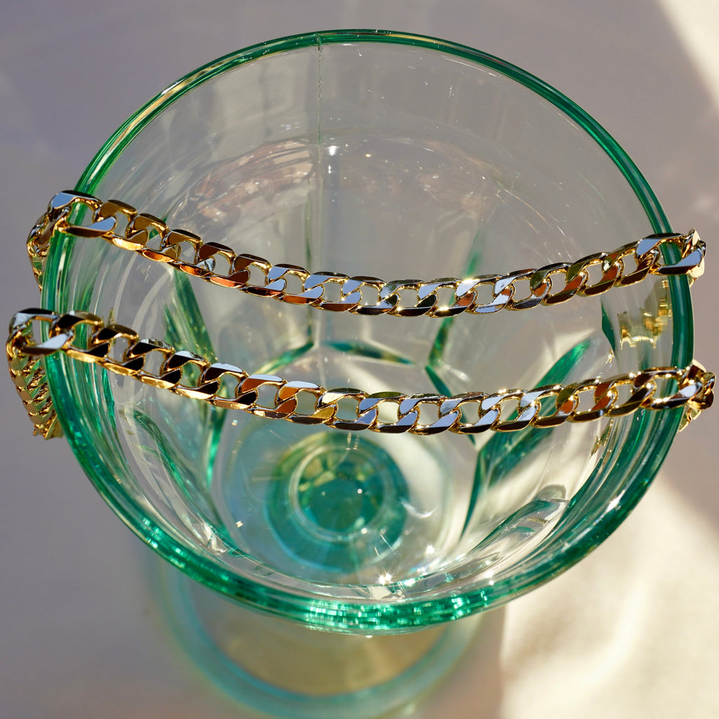 Unisex Brazilian 14k Gold Dipped 8" Figaro Bracelet