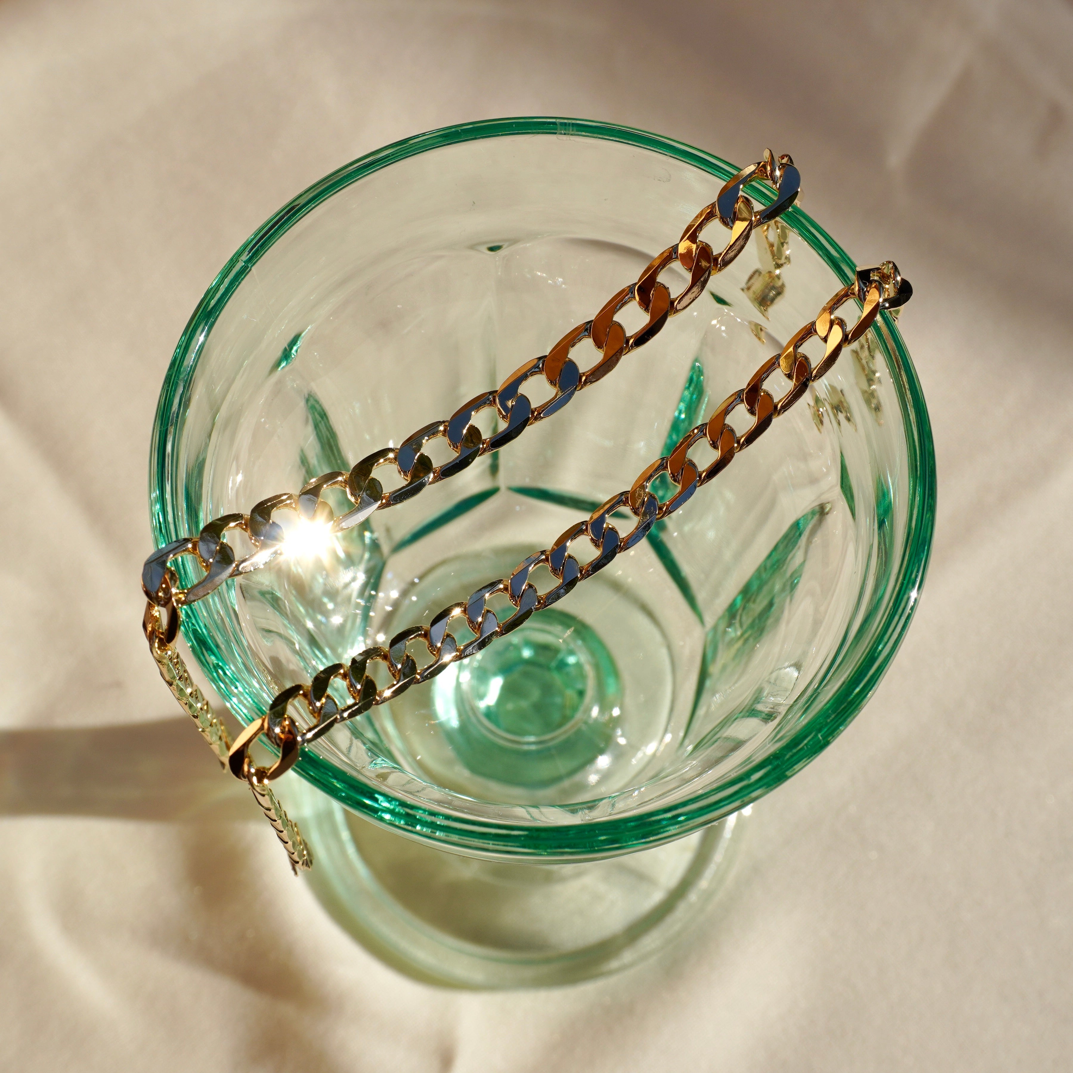Unisex Brazilian 14k Gold Dipped 8" Figaro Bracelet