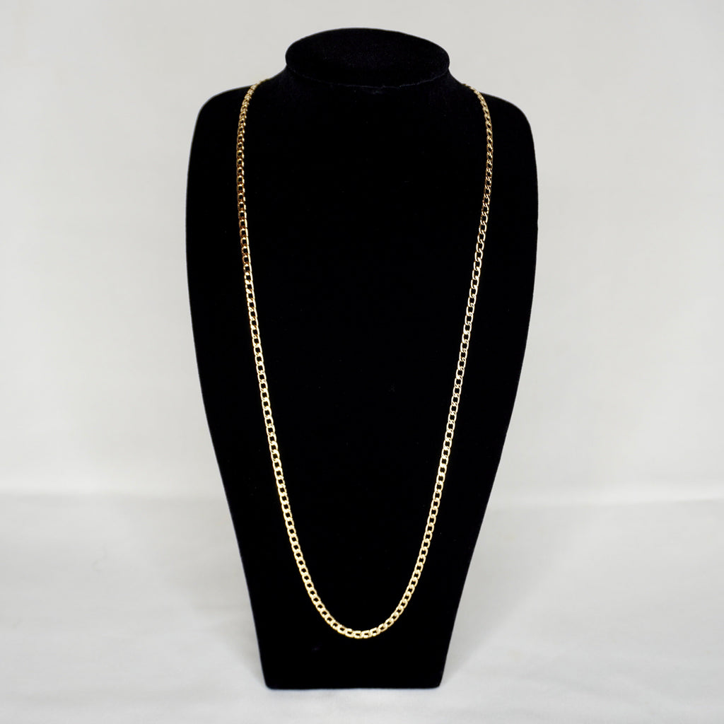 Unisex 14k Gold Dipped Brazilian 24" Figaro Necklace