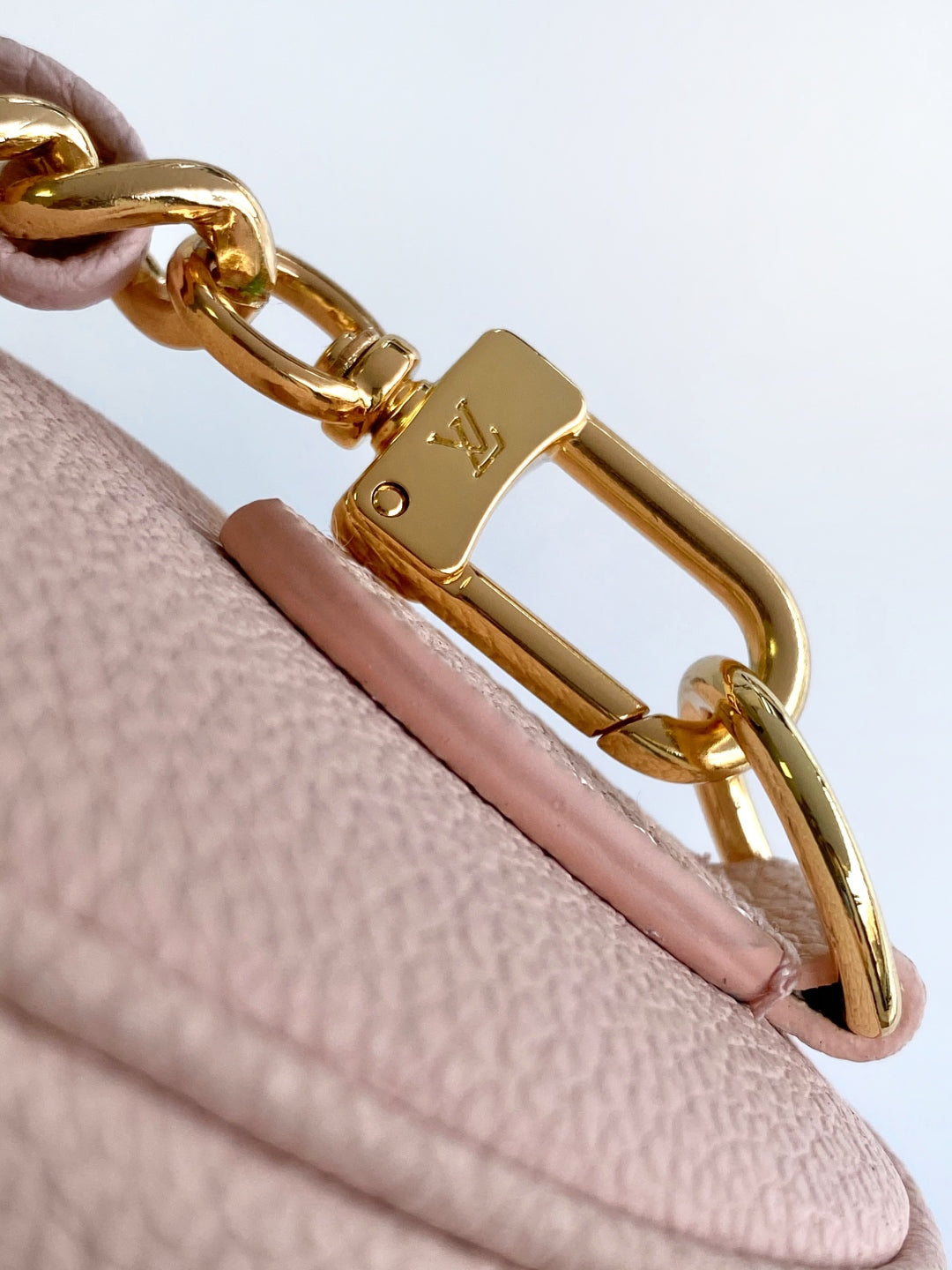 LOUIS VUITTON LV 25S NANO SPEEDY BAG 16 IN ROSE AND QUARTZ EMBOSSED GRAINED CALFSKIN