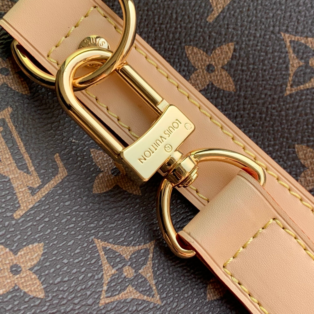LOUIS VUITTON KEEPALL BANDOULIÈRE  FLORAL 45 IN BROWN MONOGRAM COATED CANVAS