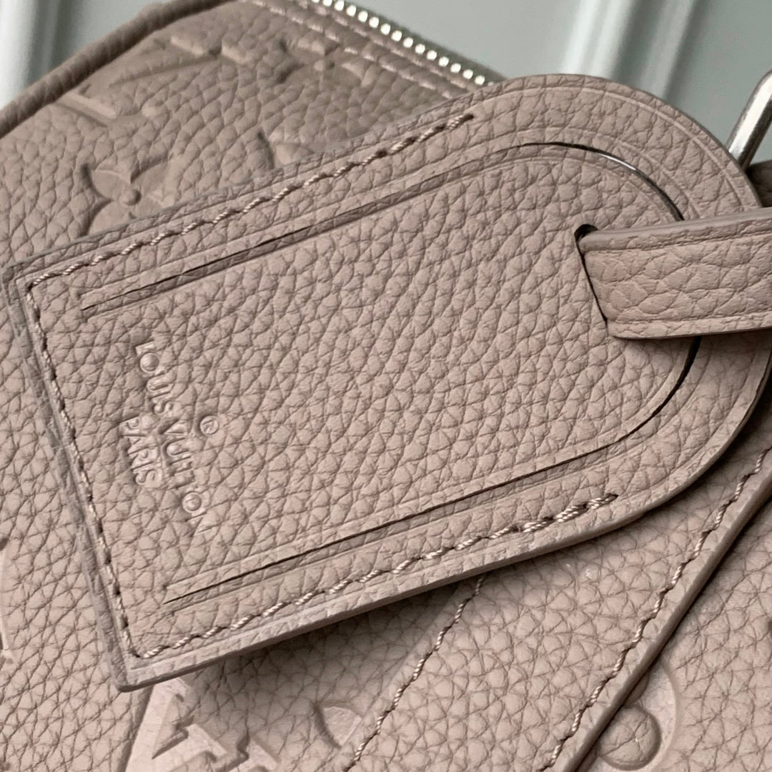 LOUIS VUITTON KEEPALL BANDOULIÈRE 34 BAG IN LIGHT BROWN MONOGRAM TAURILLON CALFSKIN