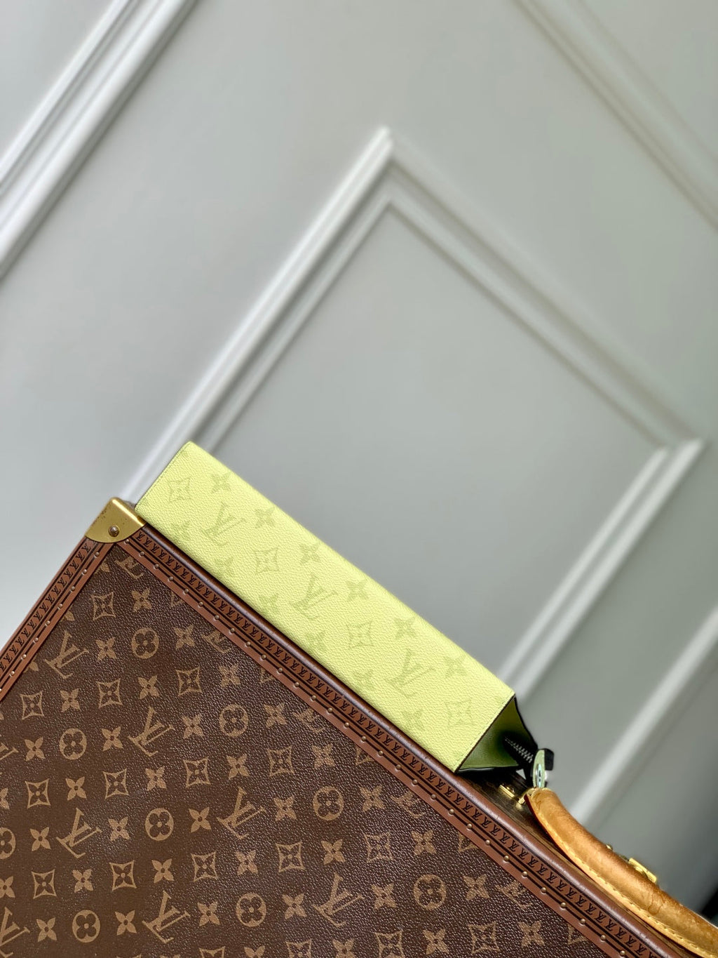 LOUIS VUITTON POCHETTE VOYAGE 26 IN LEMON YELLOW MONOGRAM ECLIPSE CALFSKIN