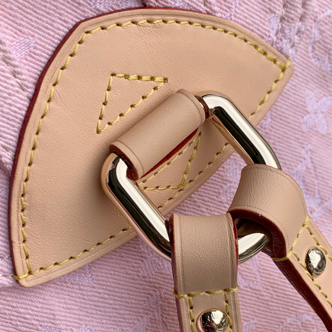 LOUIS VUITTON VENICE BACKPACK 24 IN PINK MONOGRAM DENIM GOLD HARDWARE