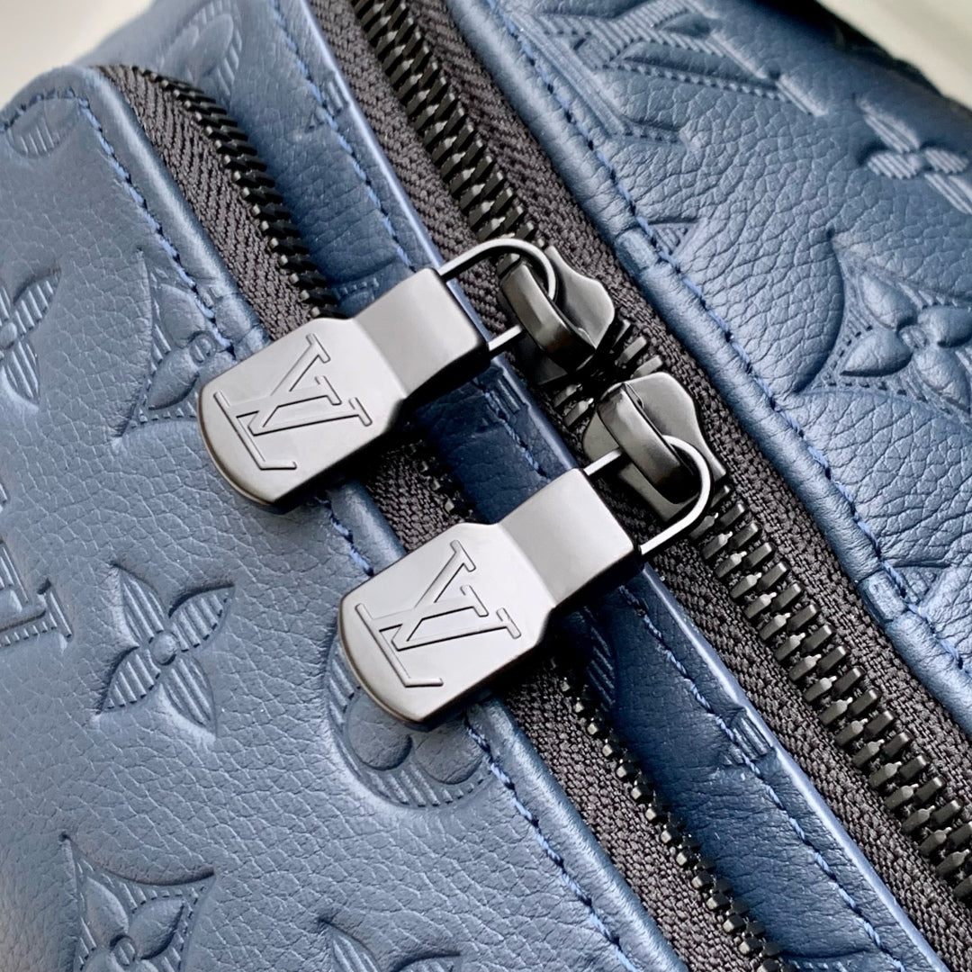 LOUIS VUITTON RUSH BUMBAG 30 IN DARK BLUE MONOGRAM SHADOW CALFSKIN