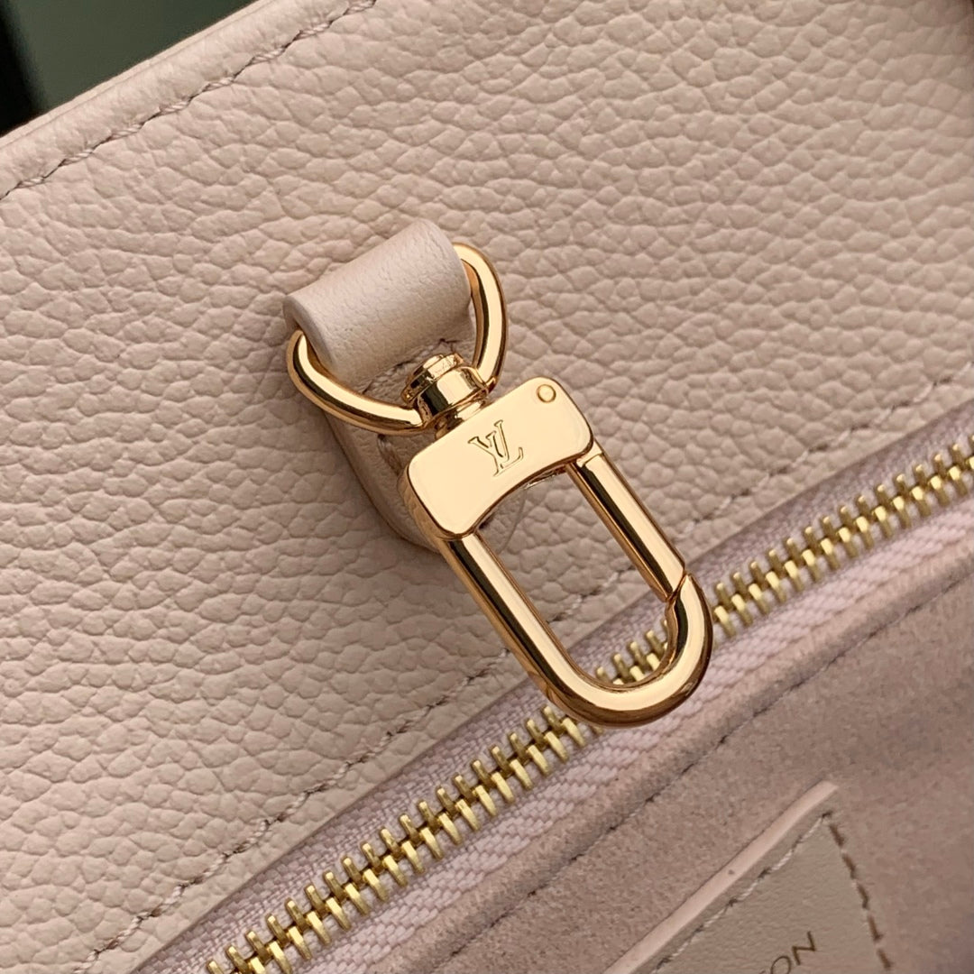 LOUIS VUITTON ONTHEGO MM 35 IN  BLUSH PINK MONOGRAM CALFSKIN