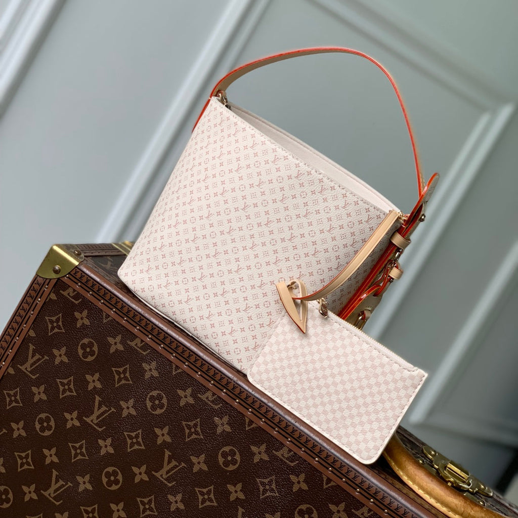 LOUIS VUITTON ROMANCE ALL IN BB 25S 18 IN DUNE MONOGRAM DAMIER CALFSKIN