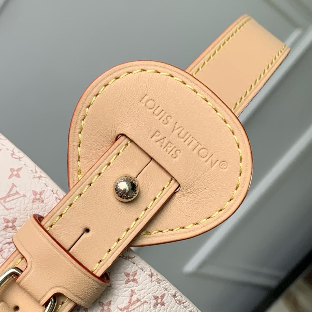 LOUIS VUITTON ROMANCE ALL IN BB 25S 18 IN DUNE MONOGRAM DAMIER CALFSKIN