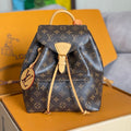 LOUIS VUITTON LV 25S MONTSOURIS 33 IN BROWN MONOGRAM CANVAS LEATHER TRIM GOLD HARDWARE