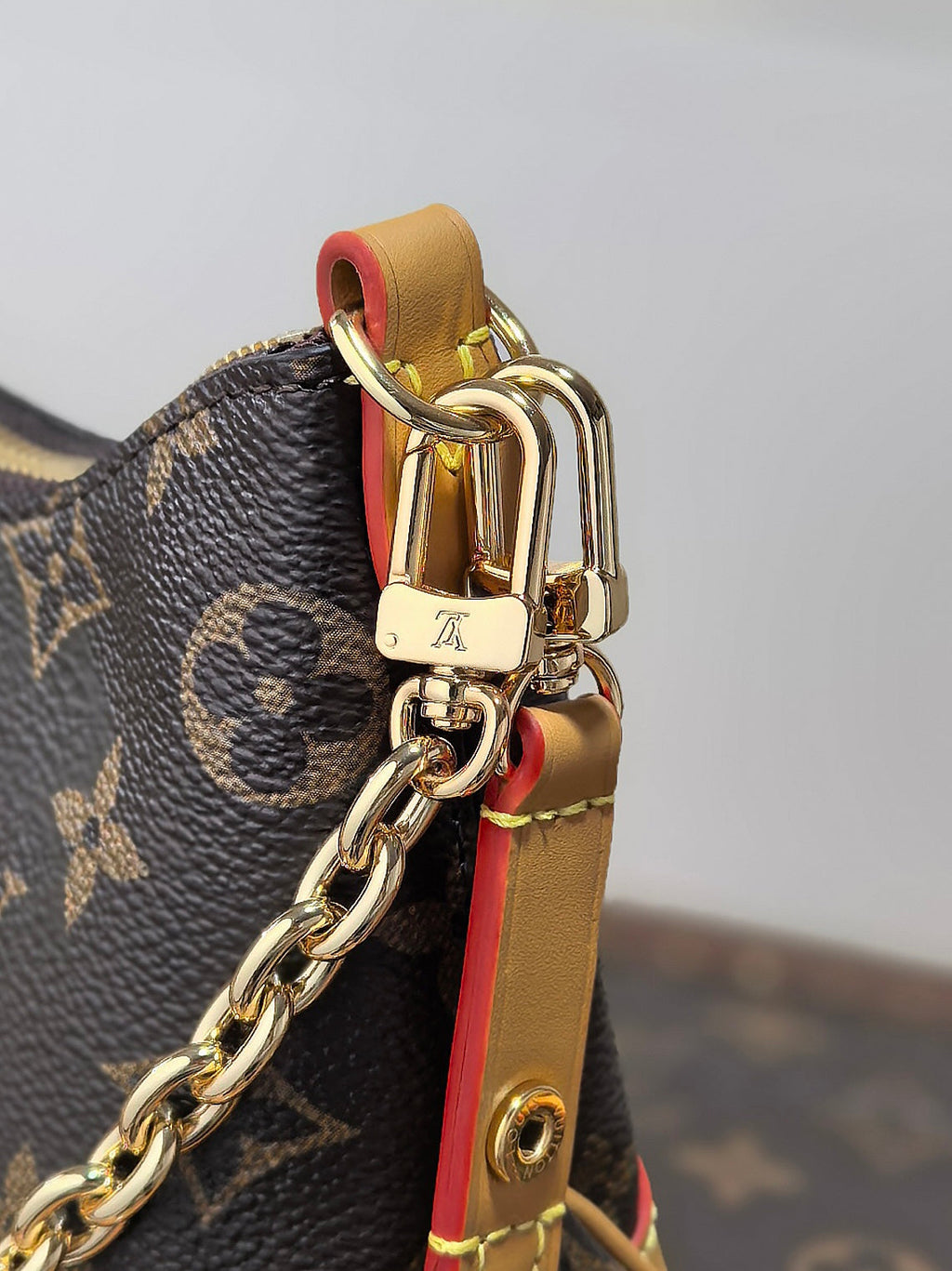 LOUIS VUITTON LV 25S BOULOGNE 20 IN DARK BROWN MONOGRAM CANVAS GOLD HARDWARE