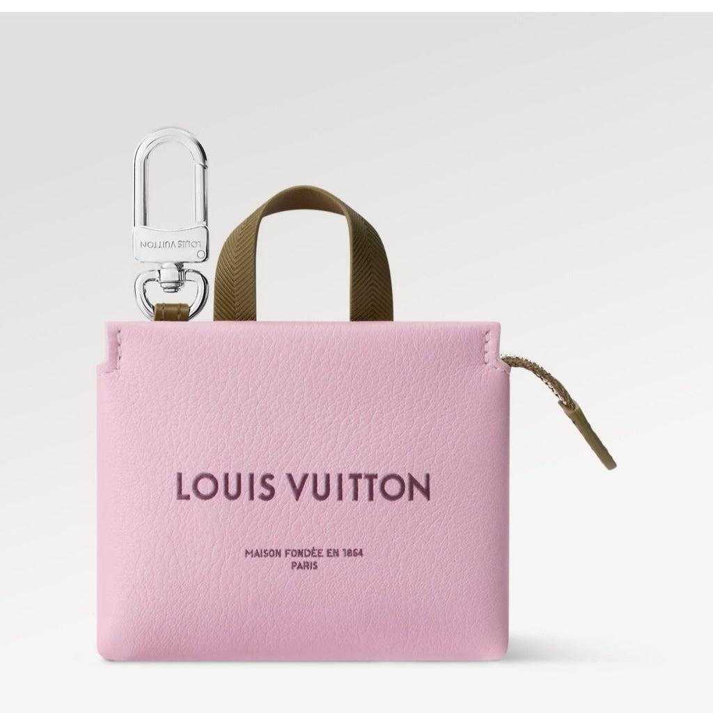 LOUIS VUITTON LV 25S MINI SHOPPER BAG CHARM IN PINK CALFSKIN