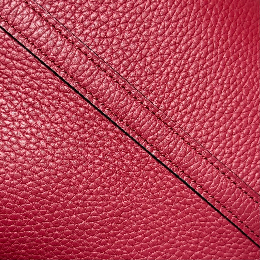 HERMES 25S PICOTIN LOCK 18 IN ROSSO ANCORA RED CALFSKIN GOLD HARDWARE