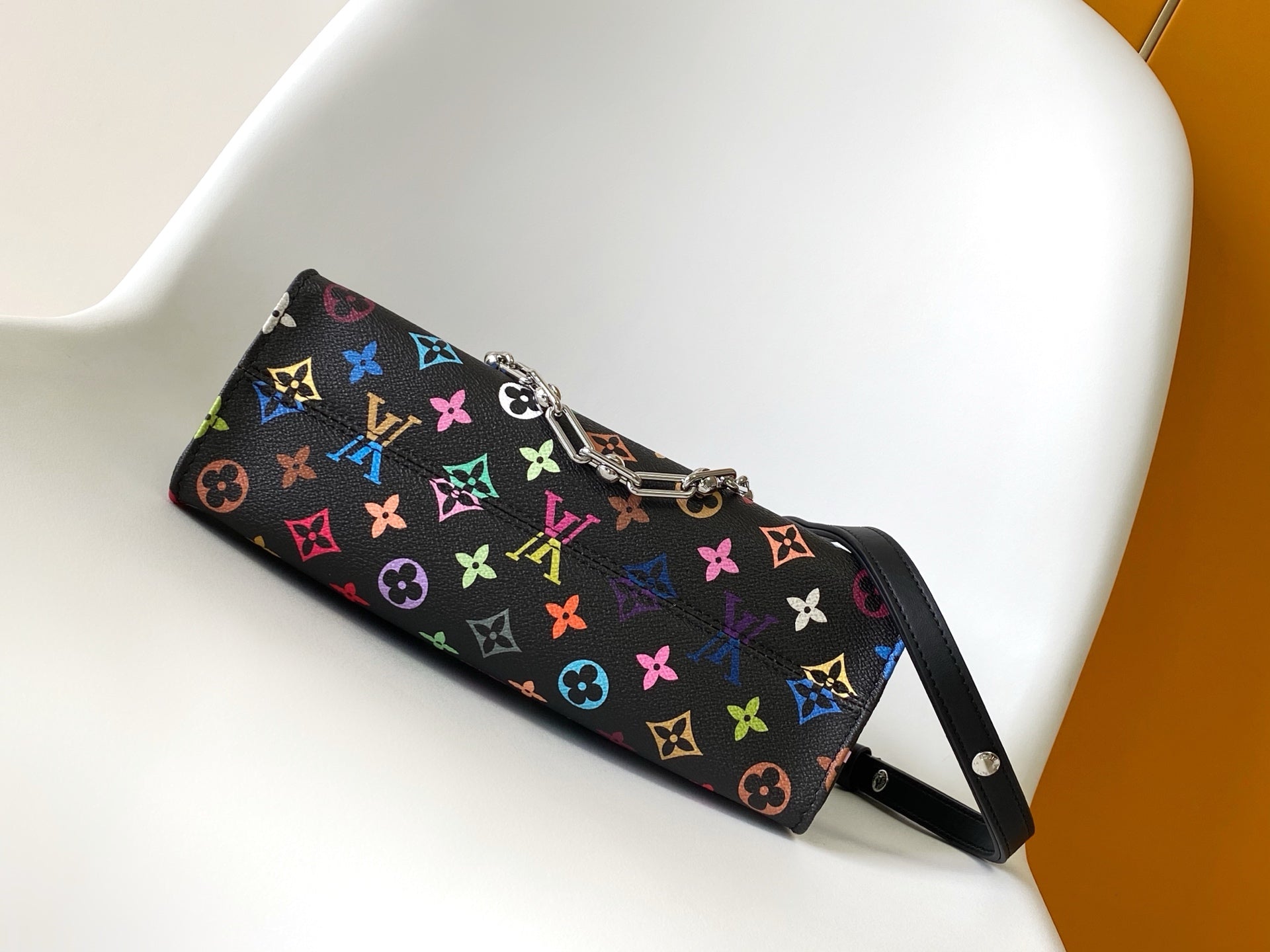 LOUIS VUITTON ONTHEGO EAST WEST BAG 25 IN COLORFUL MONOGRAM PATTERN CANVAS
