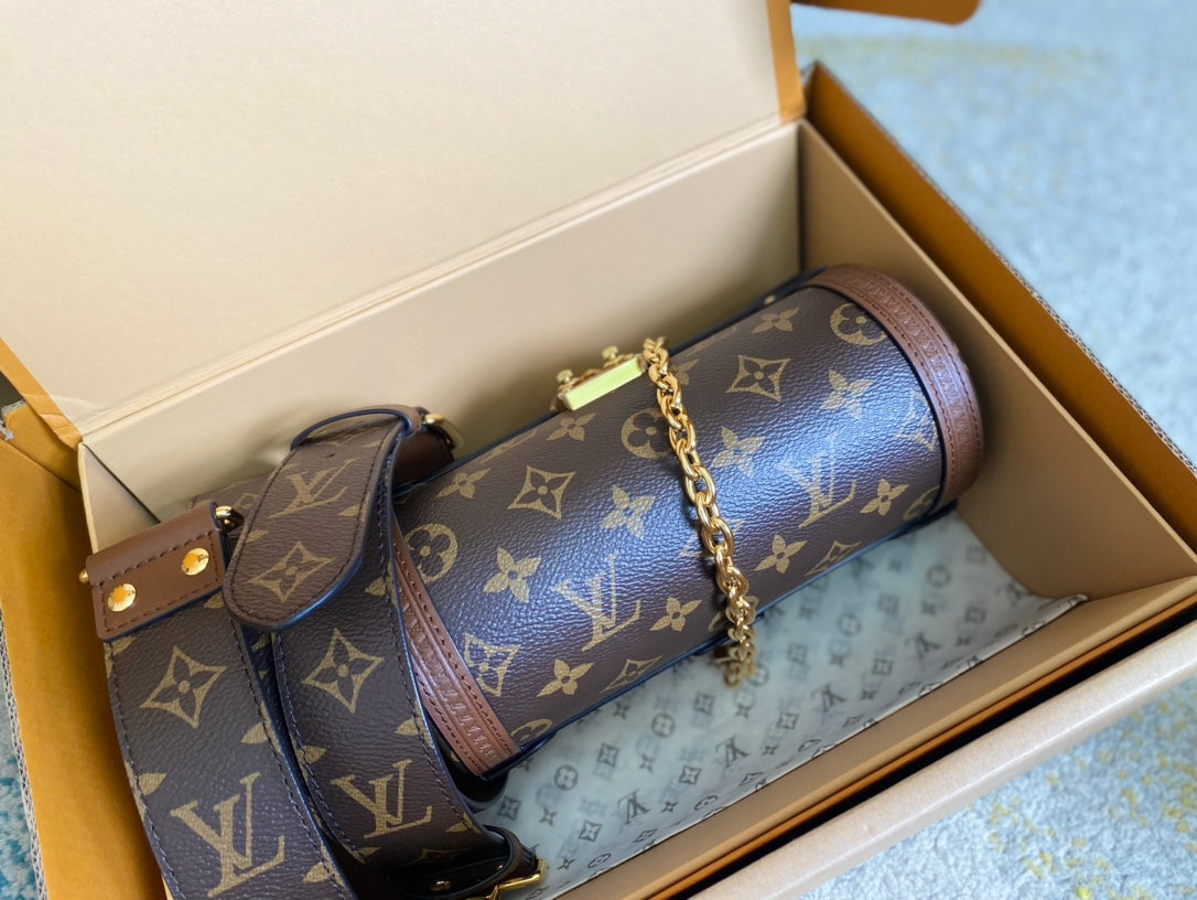 LOUIS VUITTON PAPILLON TRUNK 19 IN BROWN MONOGRAM CANVAS GOLD HARDWARE