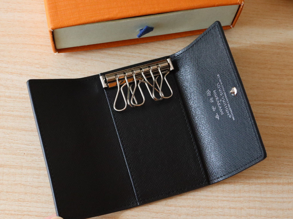 LOUIS VUITTON ROSALIE WALLET 12 IN BLACK MIX COLORFUL CALFSKIN