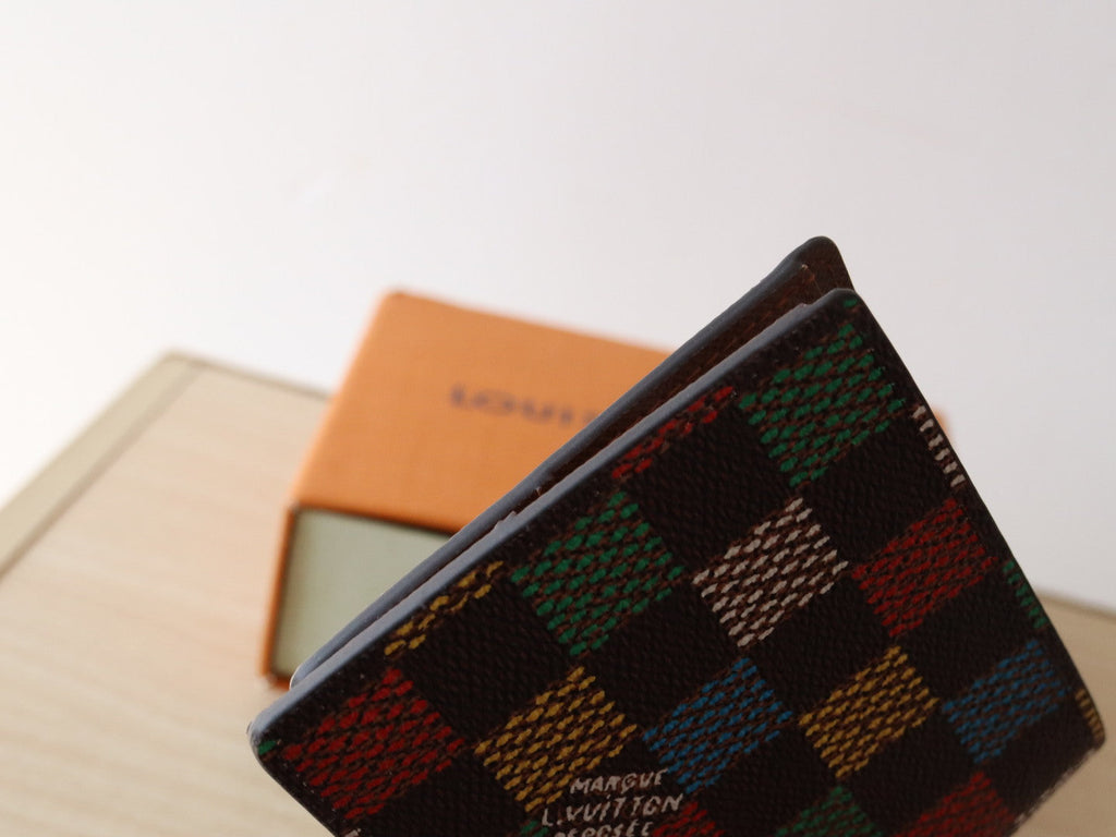 LOUIS VUITTON SLENDER WALLET 11 IN COLORFUL DAMIER EBENE CANVAS