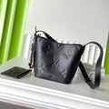 LOUIS VUITTON ALL IN BB 18 IN BLACK EMBOSSED COWHIDE GOLD LOCK