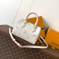 LOUIS VUITTON SPEEDY BANDOULIÈRE 21 IN WHITE AND PINK MONOGRAM CANVAS