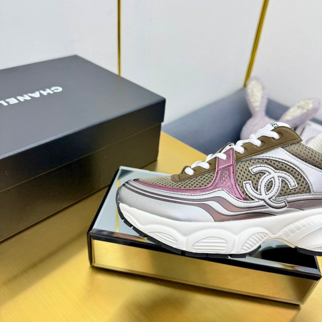 CHANEL DAD SNEAKER IN COLORFUL CALFSKIN AND BREATHABLE MESH