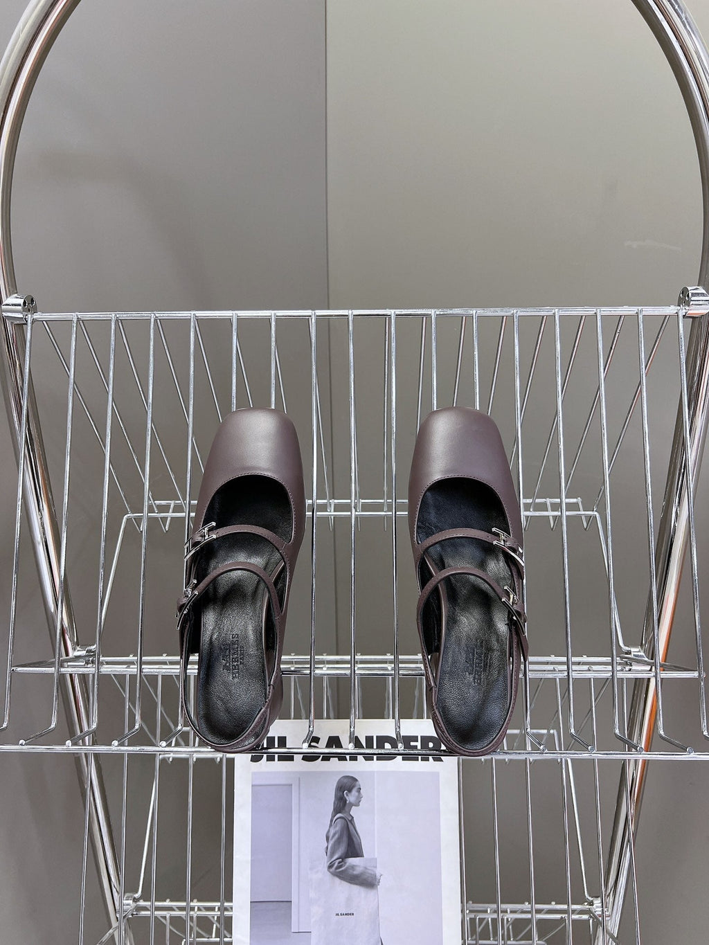 HERMES JACKIE 50 PUMP MAUVE LAMBSKIN